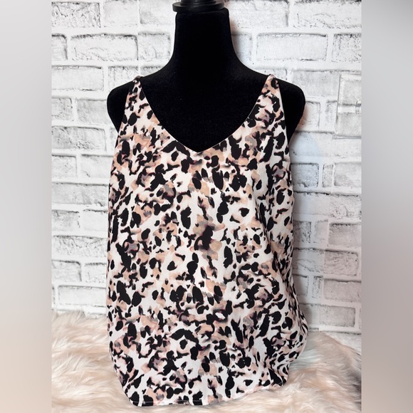 Banana Republic‎ Brown and black animal style  print Relaxed Camisole size S - Picture 1 of 9